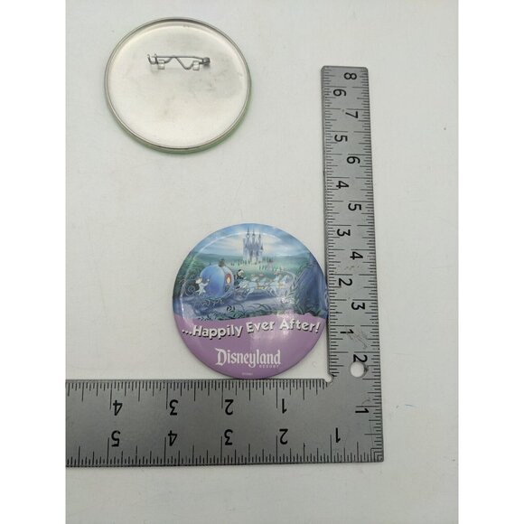 Disney 2 Pin Button Disneyland Pins I'm Celebrating Happily Ever After Buttons - Picture 5 of 5